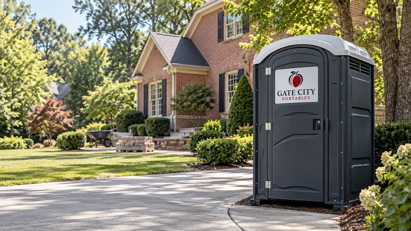 A clean Gate City Portables unit at an Atlanta residential project